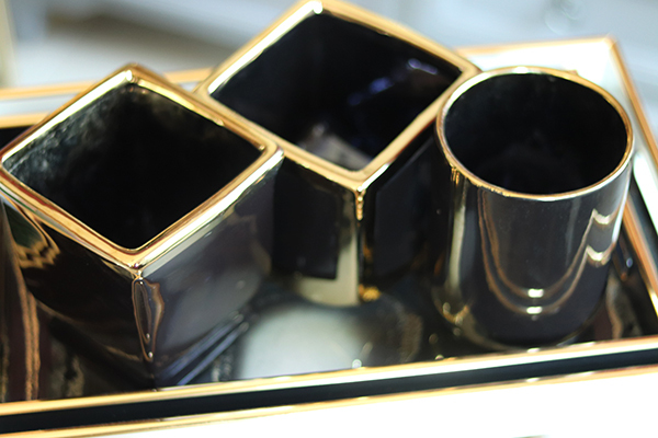Gold&Black 2, elegancka osłonka glamour, wym.14x13cm