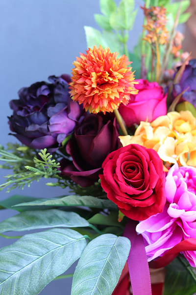 Carmen Reminescence, kolorowy bukiet nagrobny, dł.60cm