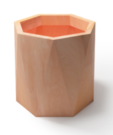Ceres, geometryczna donica, kolor terakota, wys.50xśr.57cm