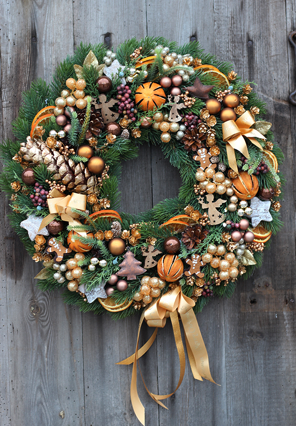 Alani, zjawiskowy bożonarodzeniowy wianek, śr.48cm  