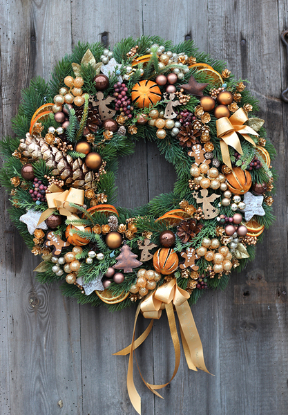 Alani, zjawiskowy bożonarodzeniowy wianek, śr.48cm  