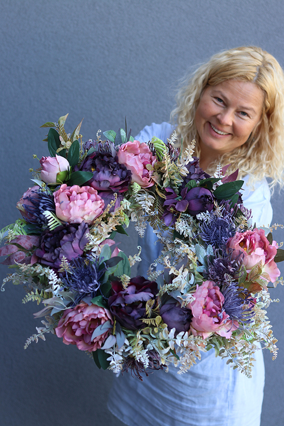 Maestro Subtelle Rich, wyjątkowy wianek na drzwi na obręczy, śr.47cm