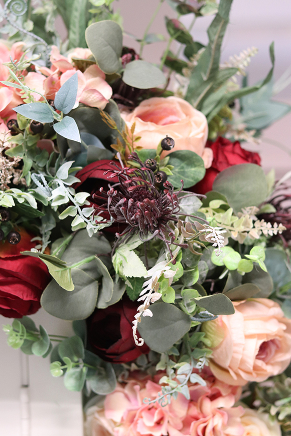 dekoracyjna narożna girlanda, Bordolina, wym.120x100cm