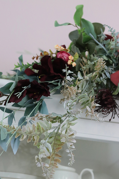 dekoracyjna narożna girlanda, Bordolina, wym.120x100cm