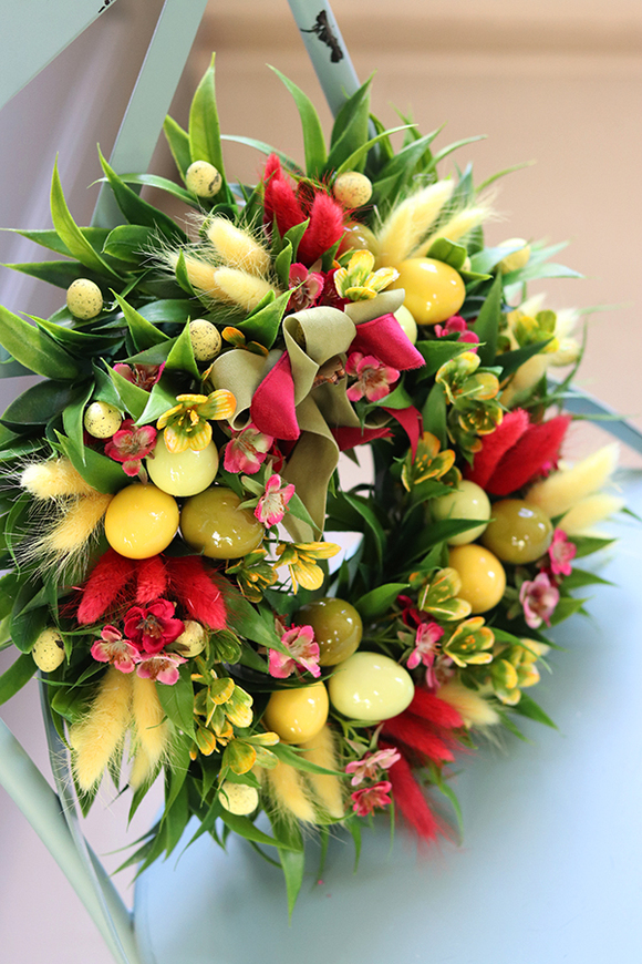 Retto, wielkanocny wianek z jajkami, śr.32cm