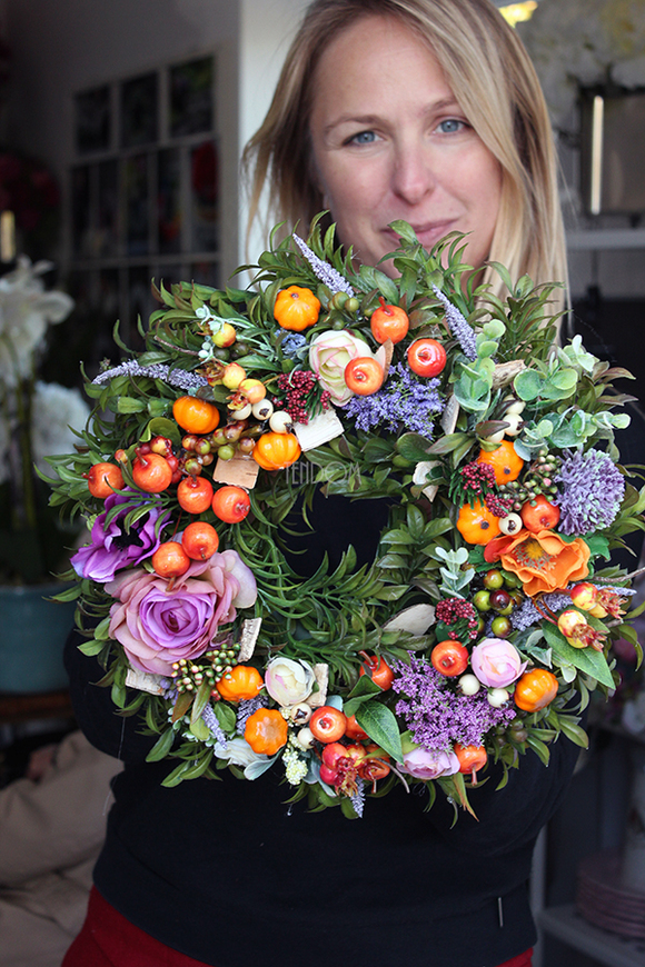 cudowny wianek dekoracyjny Salamandra, śr.35cm  