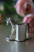 Cavallo, posrebrzany pojemnik na wykałaczki, wym.4.5x3.5x6cm