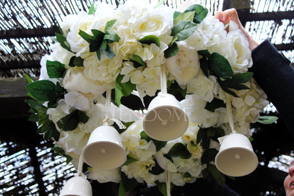 wianek podwieszany wiosenny Dzwoneczki, śr.50cm