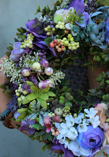 subtelny wianek na drzwi Malla, śr.27cm 