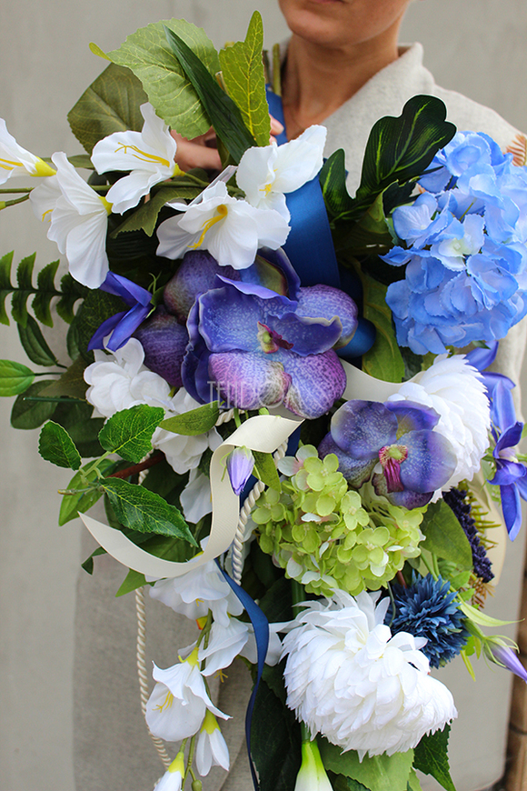 bukiet / dekoracja nagrobna do wazonu Diana, dł.70cm