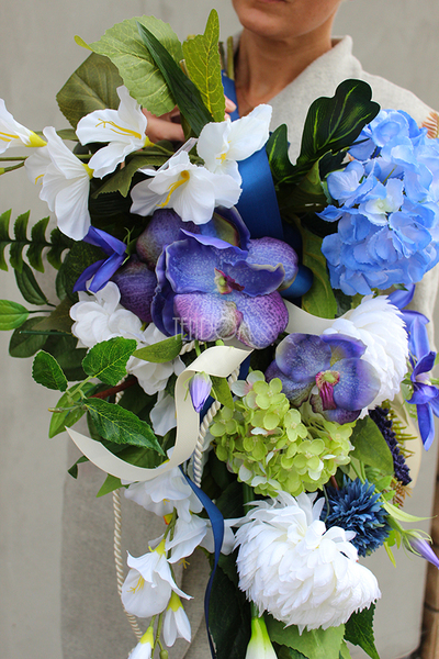 bukiet / dekoracja nagrobna do wazonu Diana, dł.70cm