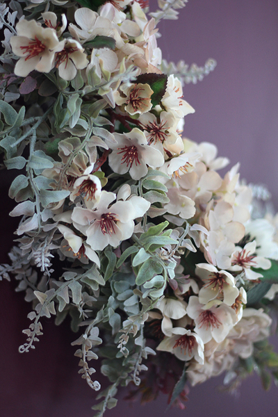 Iluminacja, subtelny wianek na drzwi, śr.57cm