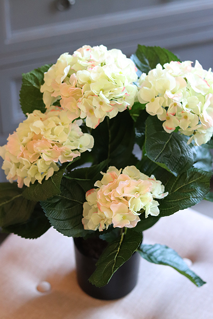 doniczkowa hortensja Jasnozielona, wysokiej jakości sztuczne kwiaty, wys.40cm 