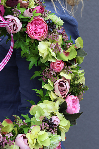 Makutra 2, wianek w energetycznej wiosennej kolorystyce, śr.40cm