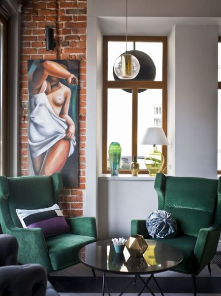 Geometric Los Angeles, poduszka dekoracyjna welurowa, wym.40x60cm 