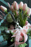 Parella, wiosenny flowerbox z tulipanami, wys.35cm