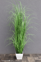 Macarena in White sztuczna trawa w donicy, wys.140cm