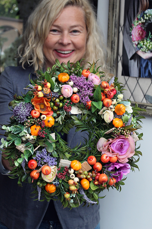 cudowny wianek dekoracyjny Salamandra, śr.35cm  