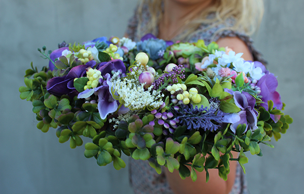 subtelny wianek na drzwi Malla, śr.27cm 