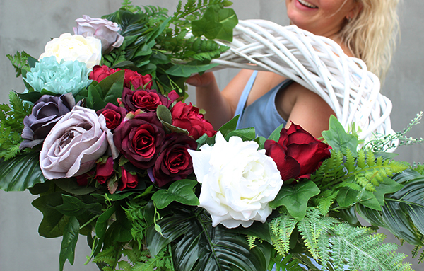 duży zjawiskowy wianek na drzwi, Marta, śr.65cm