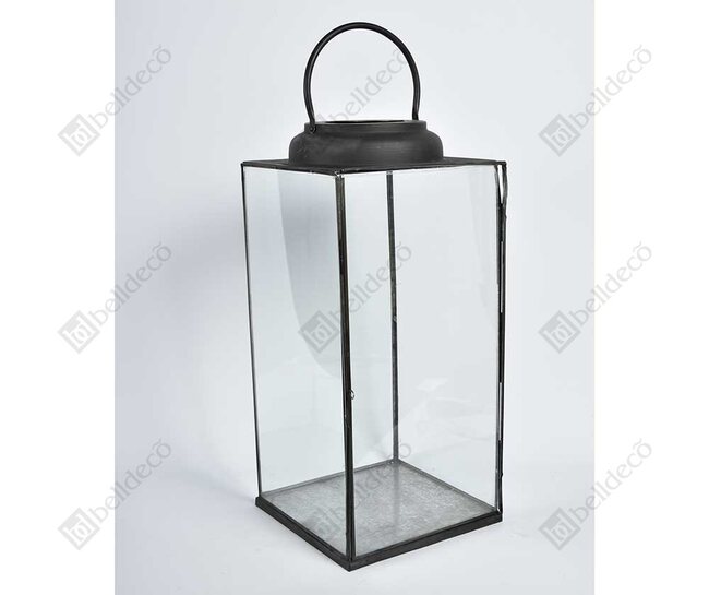 lampion szklany 2B Nero, 20x20x41cm