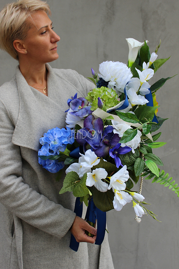 bukiet / dekoracja nagrobna do wazonu Diana, dł.70cm