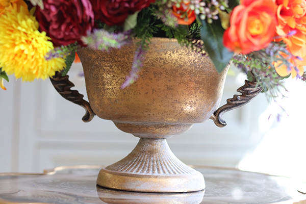 Jesienna Ballada, kompozycja kwiatowa w pucharze, wys.45cm 