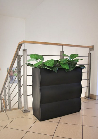 Nyx, nowoczesna czarna donica, wysoka, wys.70x70x25cm