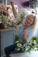 Iluminacja, subtelny wianek na drzwi, śr.57cm