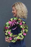 Makutra 2, wianek w energetycznej wiosennej kolorystyce, śr.40cm