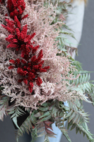 Lechuza Getia, kompozycja kwiatowa w wysokiej jakości donicy - skrzynce, wym.65x40x40cm