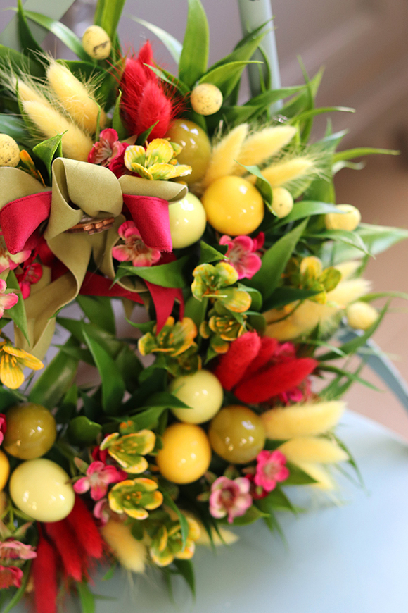 Retto, wielkanocny wianek z jajkami, śr.32cm