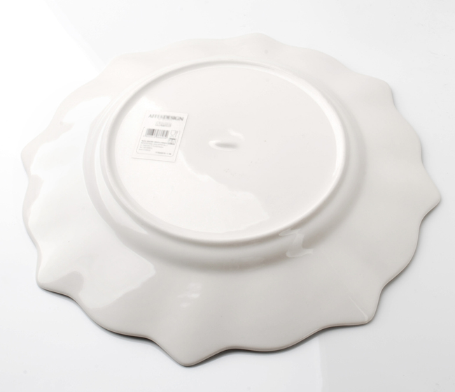 OD RĘKI Ballerina Ecru, elegancki talerz obiadowy, śr. 29.5cm