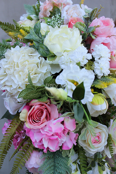 duża dekoracja / wiązanka nagrobna Pastels, dł.100cm