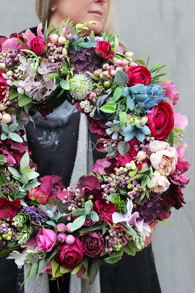 Kontessa 2, bardzo efektowny wianek, śr.40cm