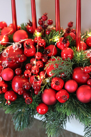 stroik świąteczny na stół Karminowy Exclusive, wym.45x67x30cm  