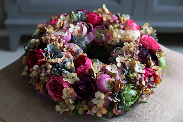 Tenoro, wianek na drzwi w barwnej kolorystyce, śr. 32cm