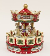 Christmas World, bożonarodzeniowa pozytywka karuzela, wys.17cm