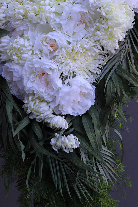 nagrobna wiązanka, White Memory, dł.115cm