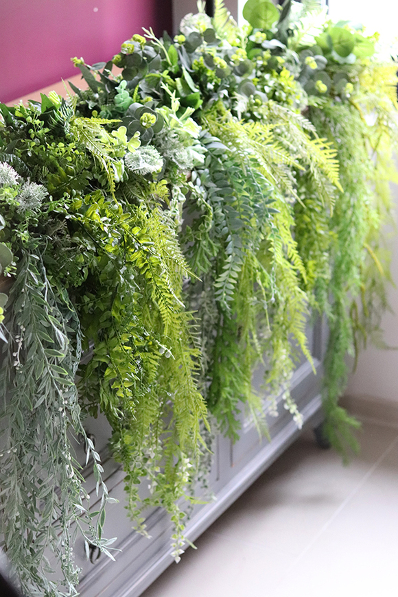 efektowna zielona girlanda, Gertruda, dł.100cm