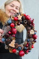 bożonarodzeniowy wianek / stroik Deco Time śr.28 cm