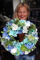 wianek dekoracyjny morski Hortense, śr.35cm