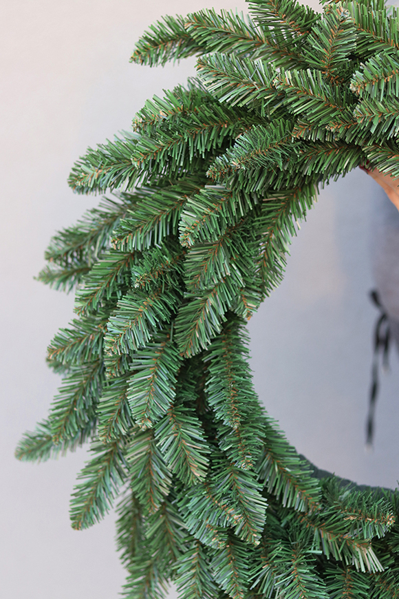 Iglak, wianek z gałązek iglastych/podkład, duży, śr.69cm