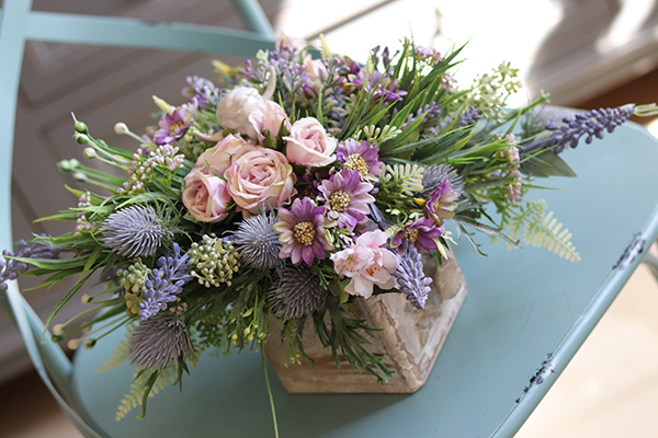 kompozycja kwiatowa, Angelo Sipreme, wym.23x38cm