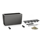 donica na kółkach z nawadnianiem, Cararo, antracyt, wym.43x75x30cm