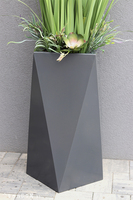 kompozycja Nevis Design 2, Trawy & Sukulenty w szarej donicy, wys.175cm