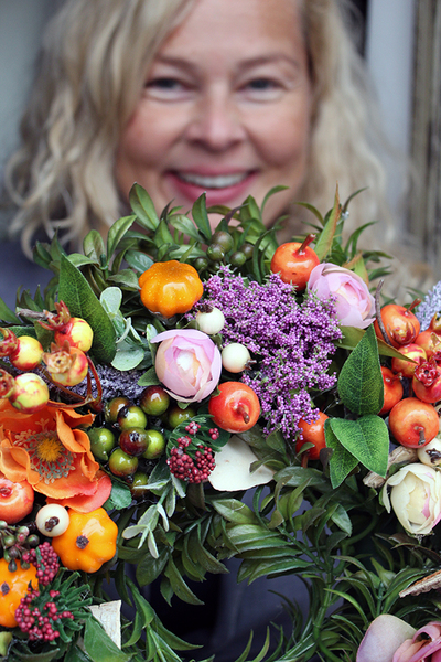 cudowny wianek dekoracyjny Salamandra, śr.35cm  