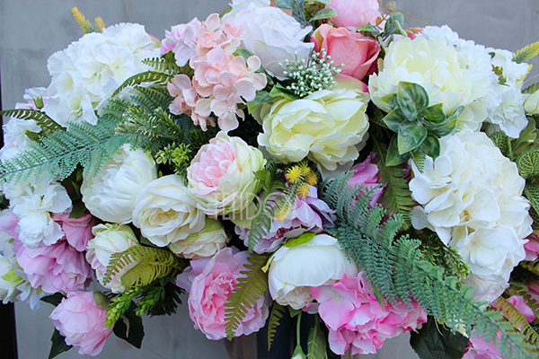 duża dekoracja / wiązanka nagrobna Pastels, dł.100cm