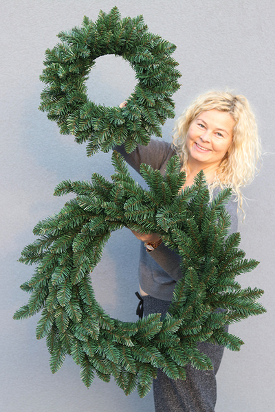 Iglak, wianek z gałązek iglastych/podkład, duży, śr.69cm