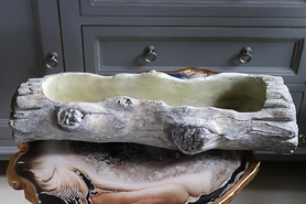 cementowa donica naśladująca drewno, wym.11x50x17cm